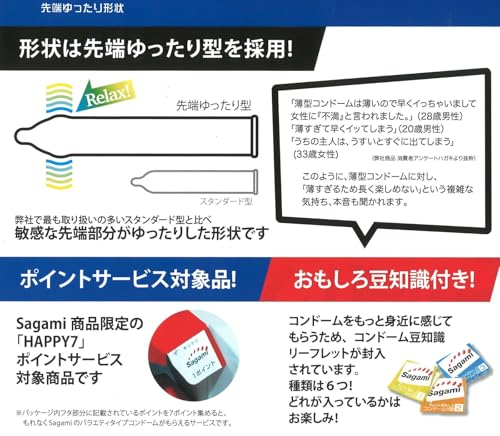 SAGAMI 【単品】009 ナチュラル コンドーム 天然ゴムラテックス製 ぶ厚い先端ゆったり形状 10個入 - 画像6