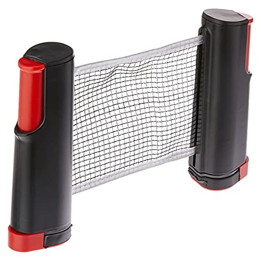 Rede Retrátil Ping Pong 1,67 Metros Tênis Mesa Universal PRETOC/VERMELHO