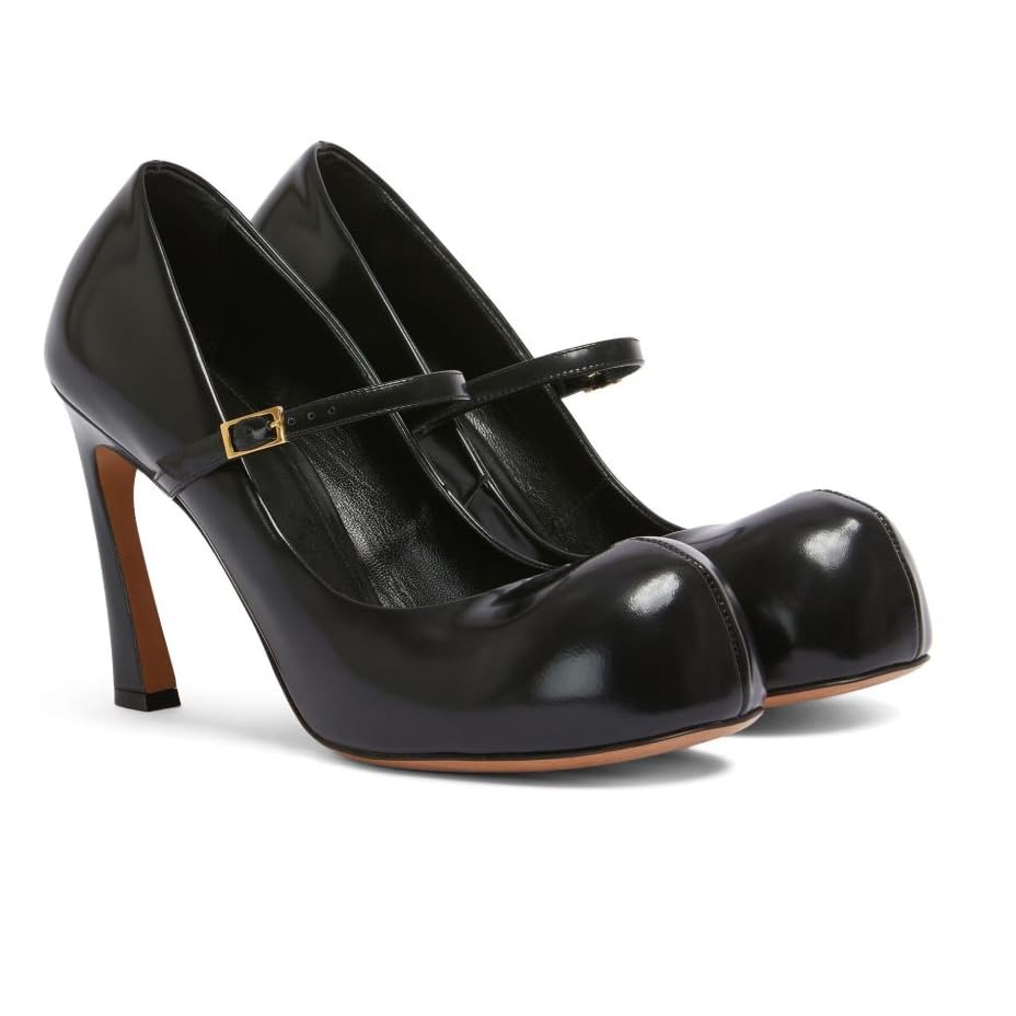 Women's Mary Jane Pumps Round Cute Toe Stiletto High Heels Vintage Buckle Strap Elegant Dress Shoes for Party Wedding2