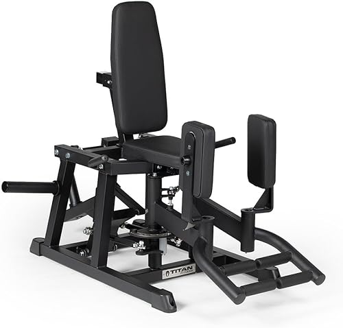 Titan Fitness Máquina de ejercicios de abductor y aductor de cadera con carga en placa, clasificada 250 libras, máquina estabilizadora combinada de