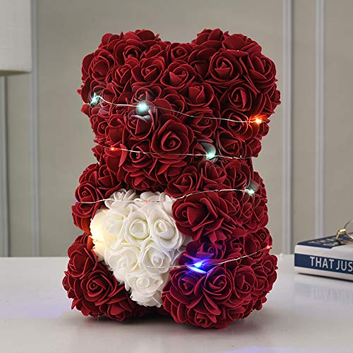 image for Rose Teddy Rose , Rose Bear - Handmade with Flower Petals - Artificial