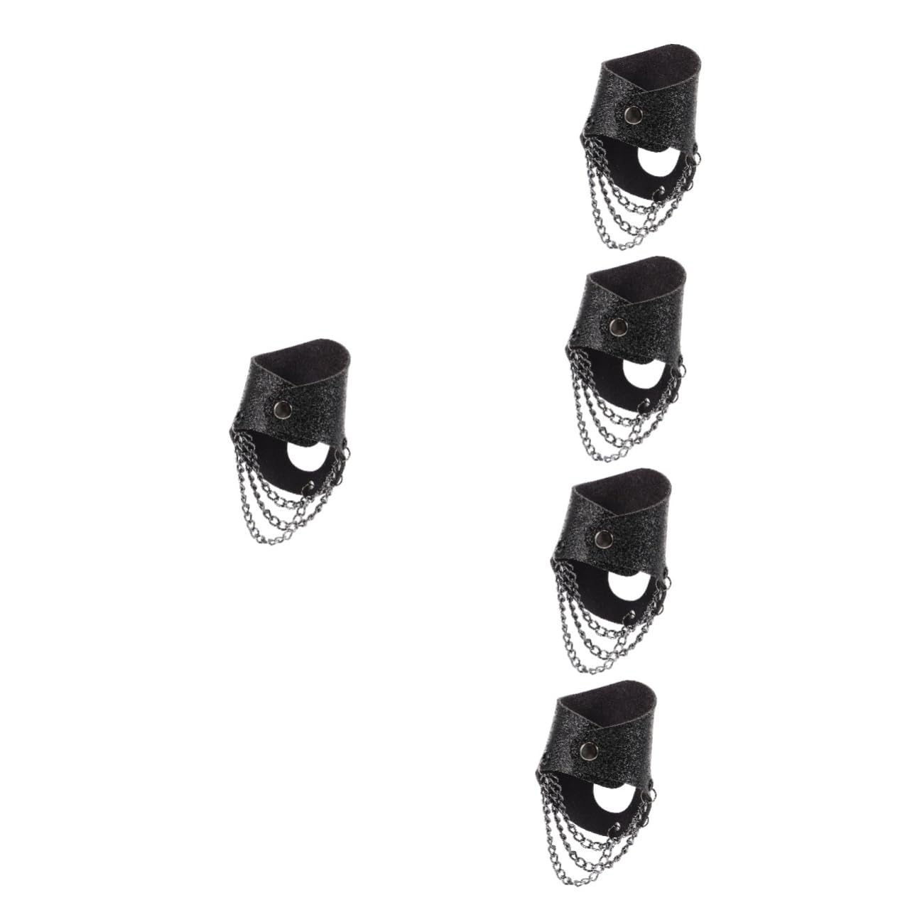 VANZACK Pcs Men's Leather Driving Gloves Fingerless Performance Gloves Button Stylish for Night Club Shows