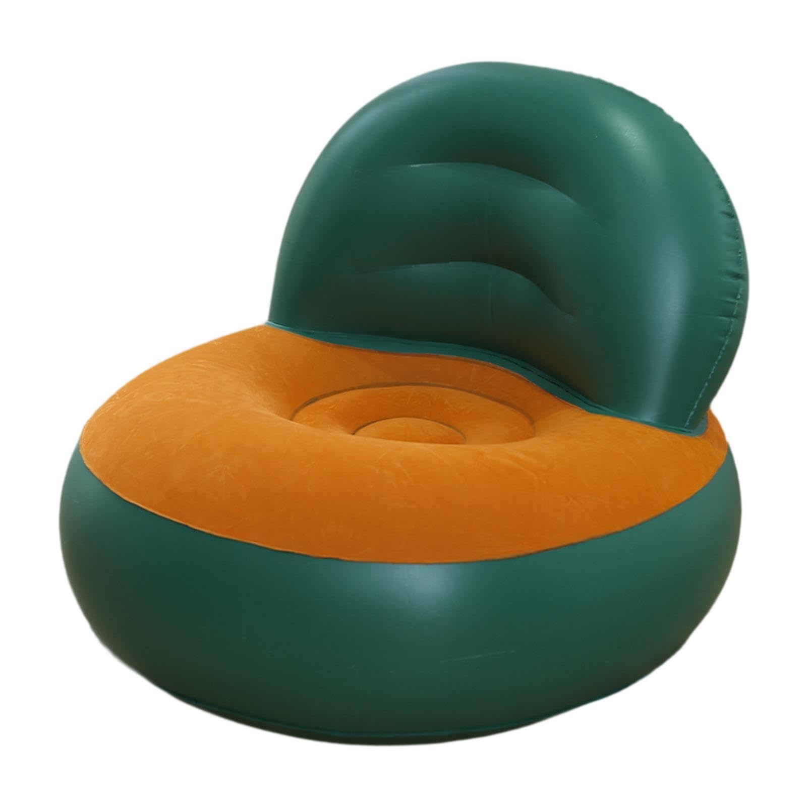 ARTISOUL® Inflatable Sofa PVC L Shaped Air Couch for Camping Outdoor Home Living Room Orange and Green | Home & Garden | Furniture | Sofas Loveseats & Chaises-image-35
