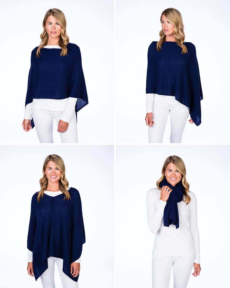 Alashan Poncho drapeado de cachemira 100% cachemira (Block Island), Block Island, Talla única