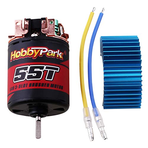 Hobbypark 55T Motor 540 Brushed 3.175Mm Shaft For 1/10 Rc Crawlers Rock Racers Electric Engine W/Heatsink #TOP1