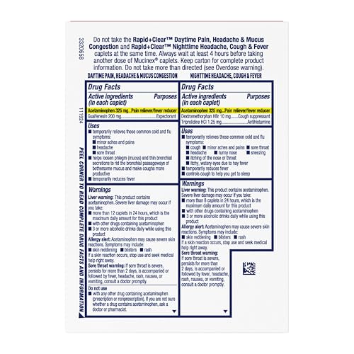 Mucinex Rapid+Clear Headache & Mucus Congestion Day/Night, 20 Caplets - image 9