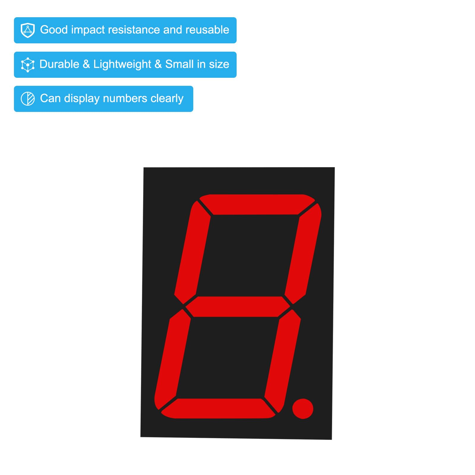 New Lon0167 5 stuks gemeenschappelijke kathode 10 pins 1 bit 7 segment 1 Rode LED-display digitale buis(5 Stk. Gemeinsame Kathode 10 Pin 1 Bit 7 Segment 1' 'rote LED-Anzeige Digital Tube