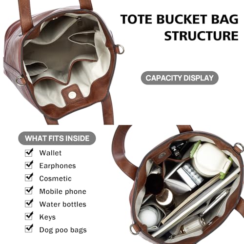 Bolso Tote para mujer, cuero vegano y paja miniatura 5