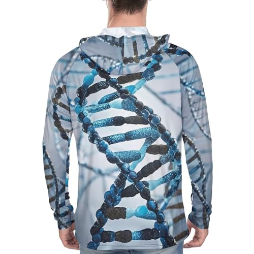 UPF 50+ Fishing Shirts for Men Sun Protection Hoodie DNA Genetic Helix Sun Hoodie Mens Rash Guard Long Sleeve Shirts2