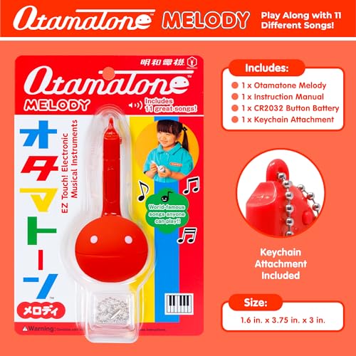 Image of Otamatone Melody Japanese Musical Electronic Instrument Toy Keychain - Red