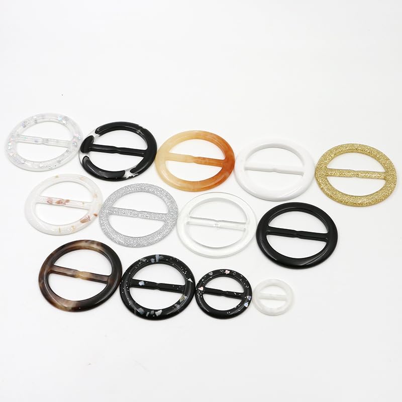50/100 szt. żywica okrągły szalik klamra trencz płaszcz klamra pasa wewnętrzna 2/5 cm jedwabny szalik pierścień klips t-shirt spinki do krawata dla kobiet jedwabna apaszka