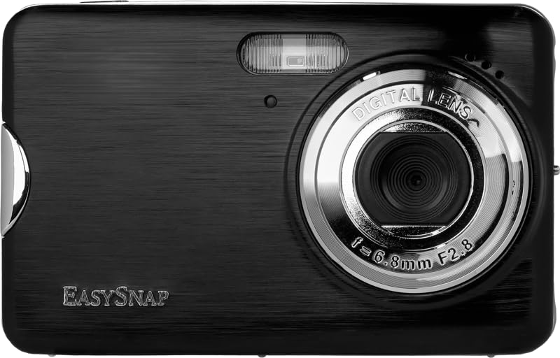 YASHI CA Easy Snap Digital Camera (Black) YAS-ESNP10-BK | Compact Point & Shoot Camera | Lightweight Portable for Travel & Daily Use | Mini Camera for Beginners, Kids & Vlogging