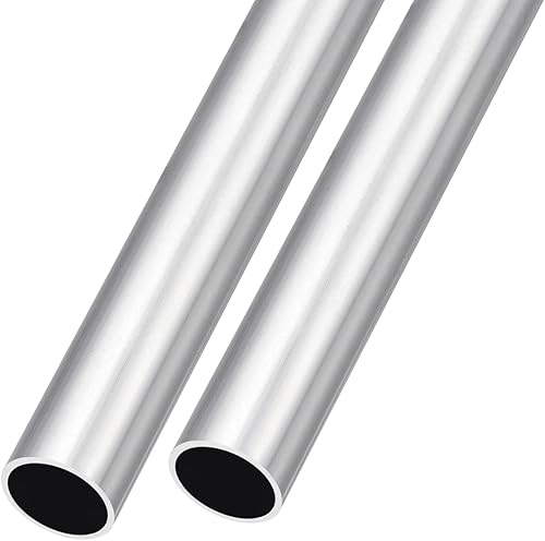 Miniatura 45 de METALLIXITY Tubo de aluminio 6063 (0.236 in de diámetro exterior x 0.118 in de diámetro interior x 11.811 in de largo), 2 piezas, tubo redondo