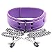 Lila Chest Clip Kragen Choker Leder mit Kette Frauen B`D`S-M Boňdàgé Props