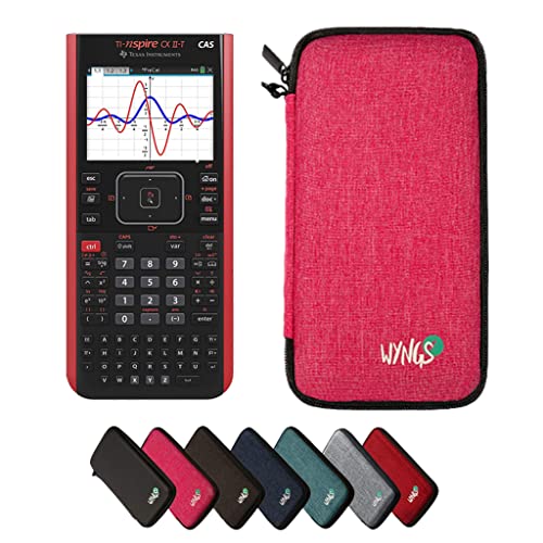 TI-Nspire CX II-T Cas avec Housse de Protection WYNGS Incluse Rose - Calculatrice Graphique - Pack de Base