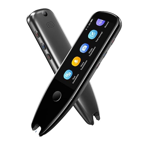 Translator Pen Scan Reader Reading Scanner Dictionary Translation Electronic Language Real-Time Translator Device Photo Voice Translate Multilingual Smart Pen (Black) #TOP1