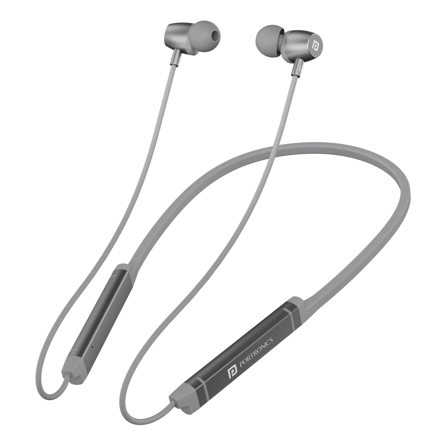 Portronics Harmonics Z9 Wireless Bluetooth in Ear Neckband with Mic, 40 Hours Playtime, Metallic Finish, BT5.3V, 10mm Dynamic Driver, Dual Pairing, Magnetic Buds, Type C Fast Charging(Silver)-image-24