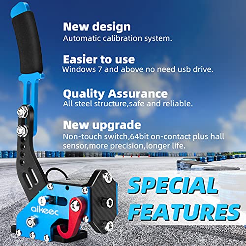 Image of Aikeec 64 Bit Usb Handbrake With Clamp For Pc Windows Sim Racing Games G25 G27 G29 T500 Fanatecosw Dirt Rally With Handle Grip