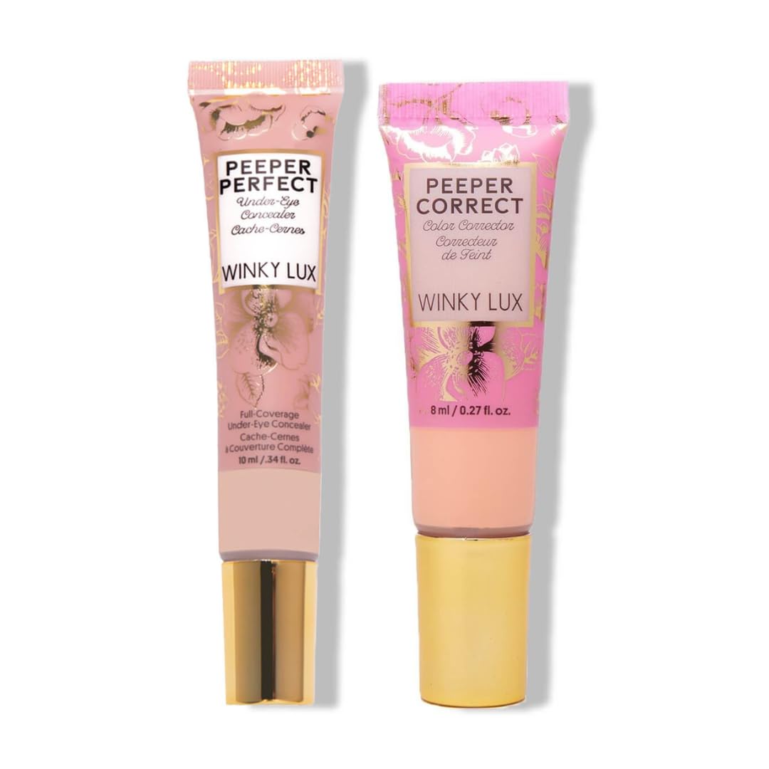 Winky Lux Peeper Perfect Under Eye Concealer (Light) and Winky Lux Peeper Correct Peach Color Corrector
