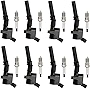 ENA Set of 8 Ignition Coil Pack and Platinum Spark Plug Compatible with Ford Lincoln Econoline Excursion Expedition Pickup E-150 E-250 E-350 F-150 F-250 4.6L 5.4L 6.8L Replacement for FD503 SP479