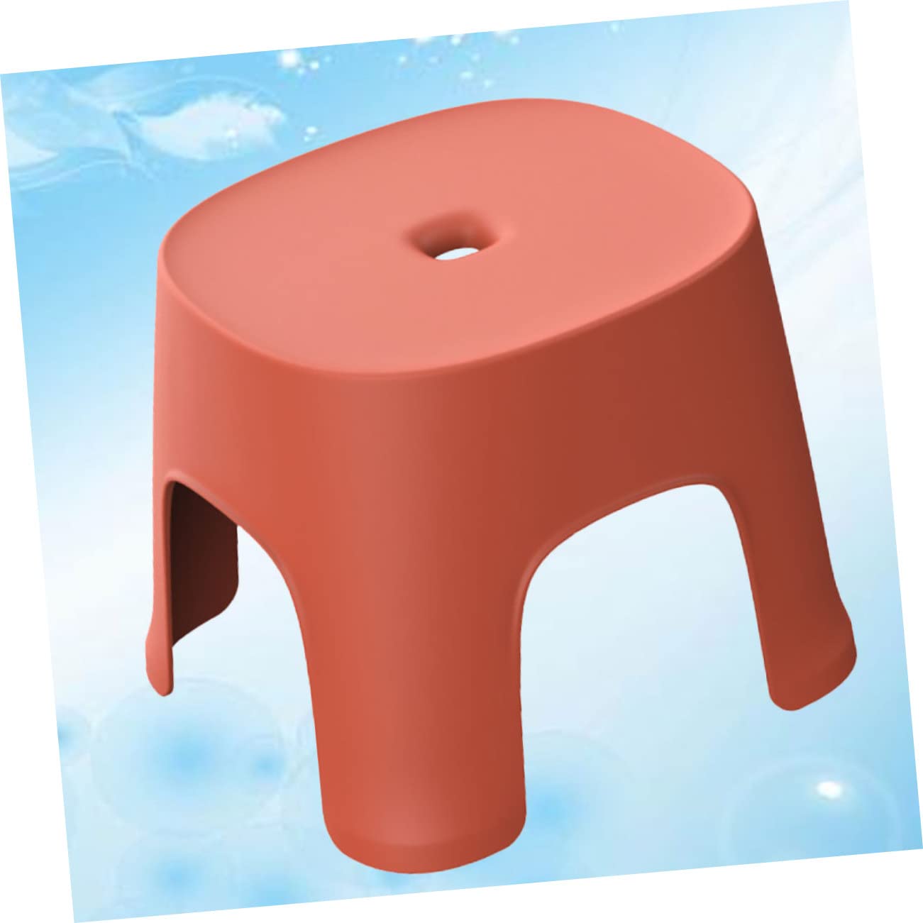 Alipis Sgabello Piccolo in Pvc Antiscivolo e Leggero per Bagno e Casa, Sgabello per Cambio Scarpe Colore Rosso, per Ragazzo Ragazza e Famiglia