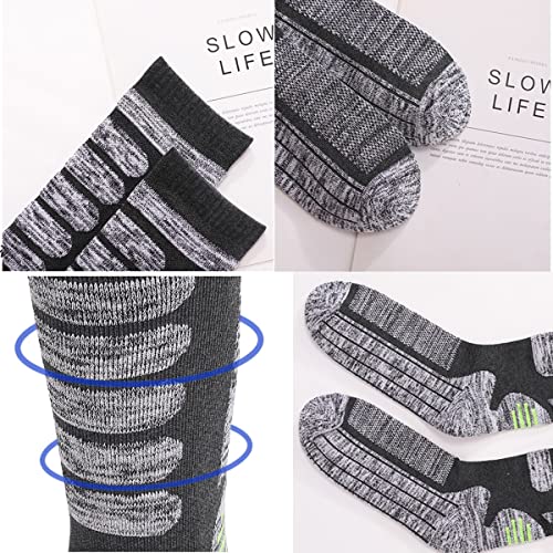 Sportcompressiekousen Lange buis ski sokken 3 paar buitensporten verdikte bergbeklimmen sokken handdoekbodem om zweet te absorberen en warm te blijven Voor Mannen En Vrouwen - Afbeelding 3