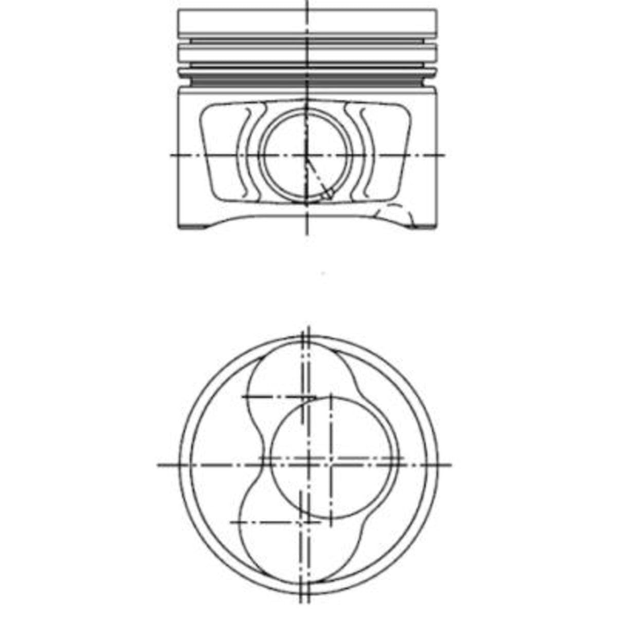 Pistón Kolbenschmidt 40409620 con anillos de motor para turismos 2