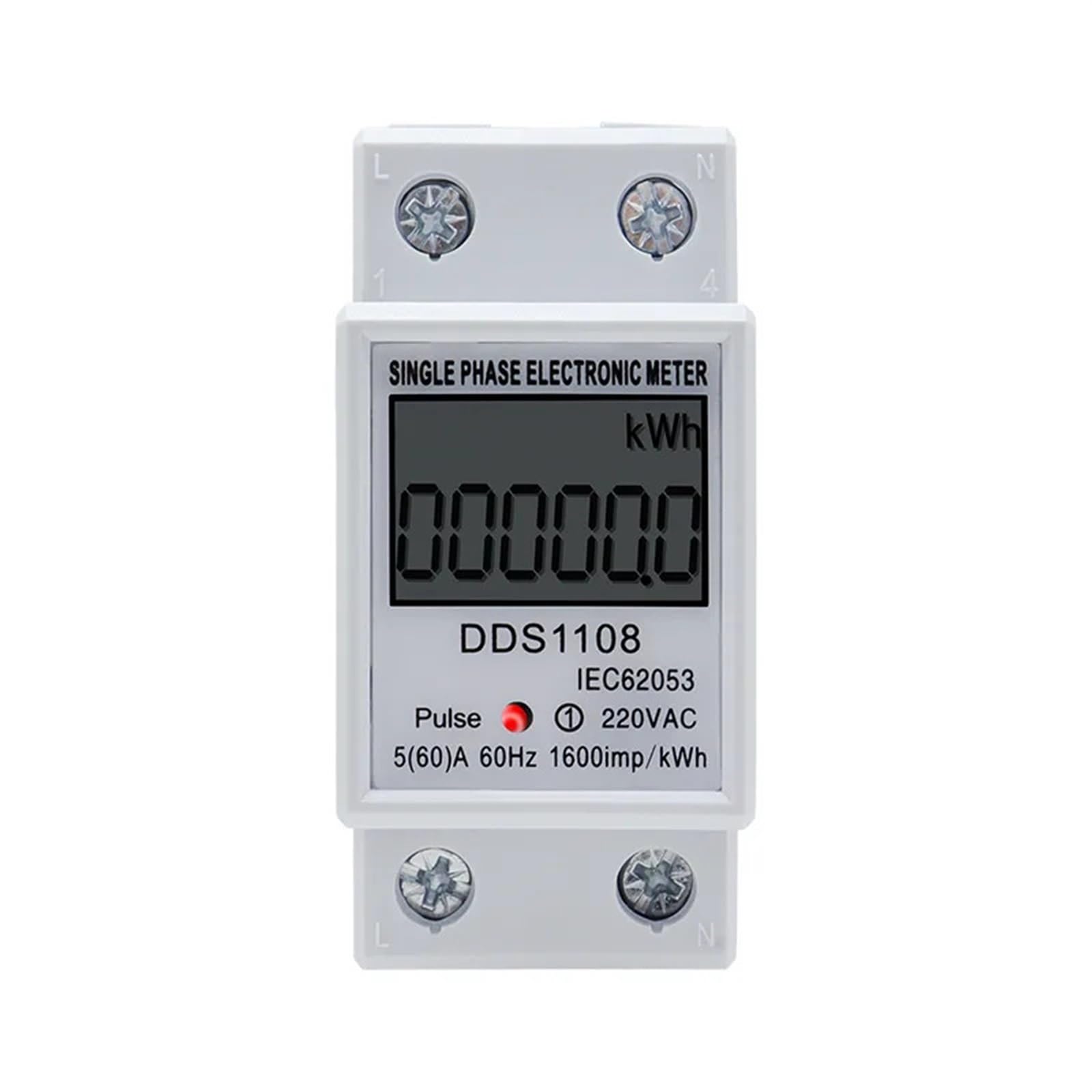 Jednofazowy licznik energii elektrycznej LCD, KWH VAW AC, cyfrowy watogodzin, 220 V, 60a, 50 Hz, elektryczna szyna DIN