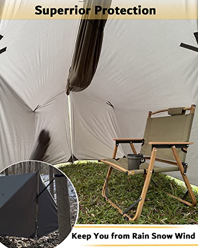 Image of Sunyear Hammock Rain Fly Waterproof - Premium Hammock Tarp with Doors to Stay Warm and Dry in All Seasons | Portable and Lightweight Camp Rain Fly with All Installations Included | 11 Ft / 2lbs
