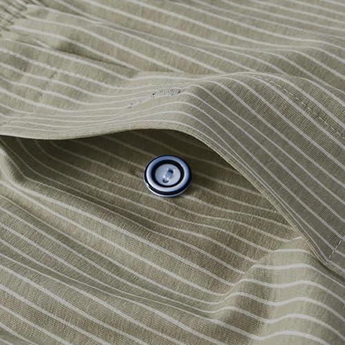 Cambkatl Men's Striped Underwear Boxers Comfort Cotton Button Fly Pajamas Sleep Shorts4