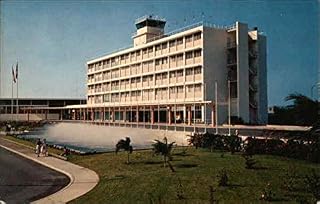 View of the new International Airport San Juan, PR Puerto Rico Original Vintage Postcard
