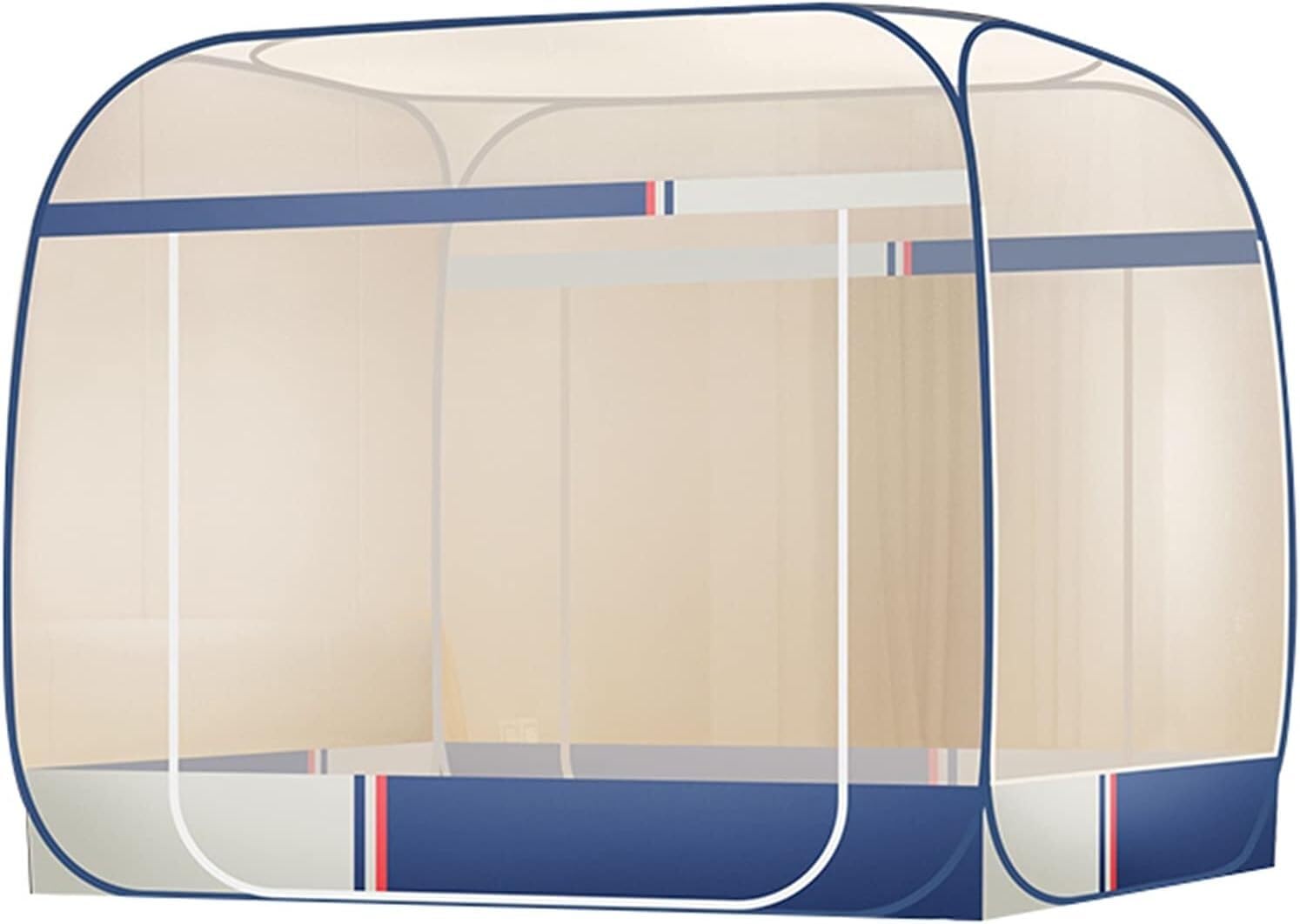 GTHTUHFD Mosquito Net Indoor & Outdoor Mosquito Net, Foldable Wire Pop-Up Mosquito Net For Bedroom/Garden,Blue-1.5 * 2.0 * 1.6m
