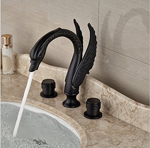 Robinet lavabo 3 trous style cygne pour remplacer une robinetterie usée