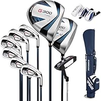 PGM Komplettes Golfschläger-Set für Herren, 9-teilig, Holz, Hybrid, Eisen, Sandkeil, 1 Putter, Golftasche, Titan-Schlägerkopf MTG025-5