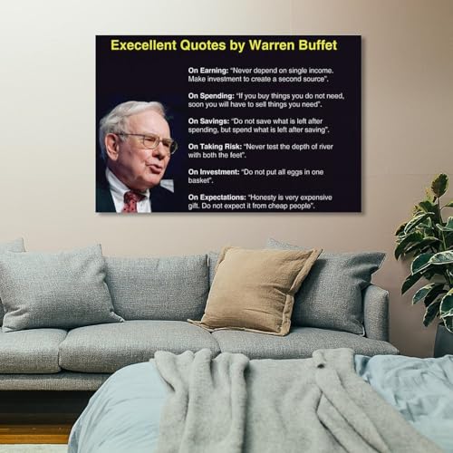 Impression toile Warren Buffett moderne - Décoration murale 50x75