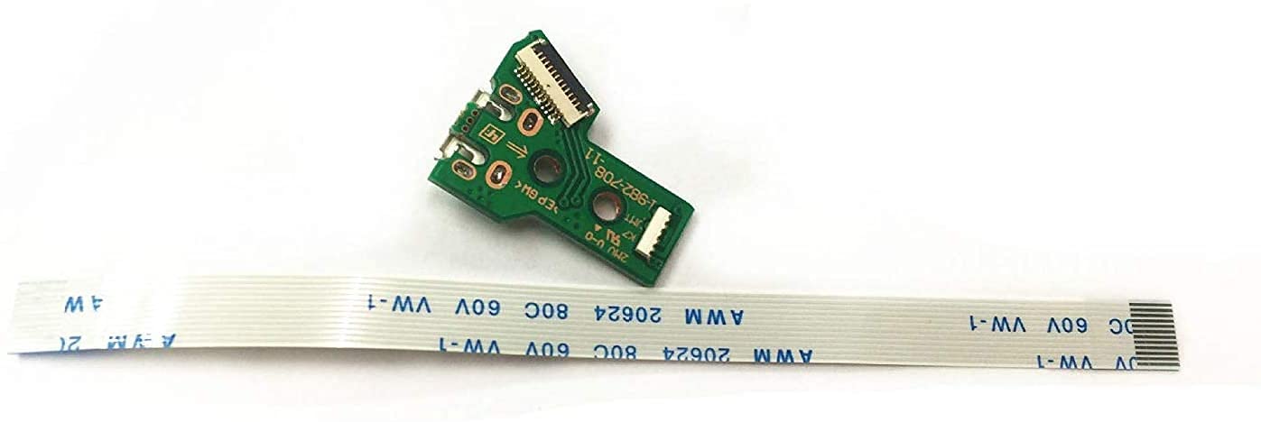 SZLG USB Charging Port Socket Board with 12 Pins Flex Ribbon Cable for PS4 Pro JDS-050 JDS-055 Version Controller