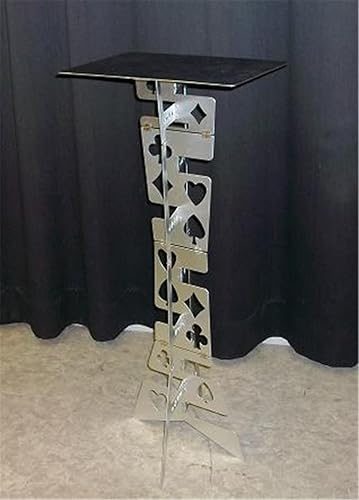 Miniatura 2 de Enjoyer Mesa plegable mágica de aleación de aluminio para magos, accesorios de magos, trucos de magia, trucos de escenario ilusiones (plata-2)