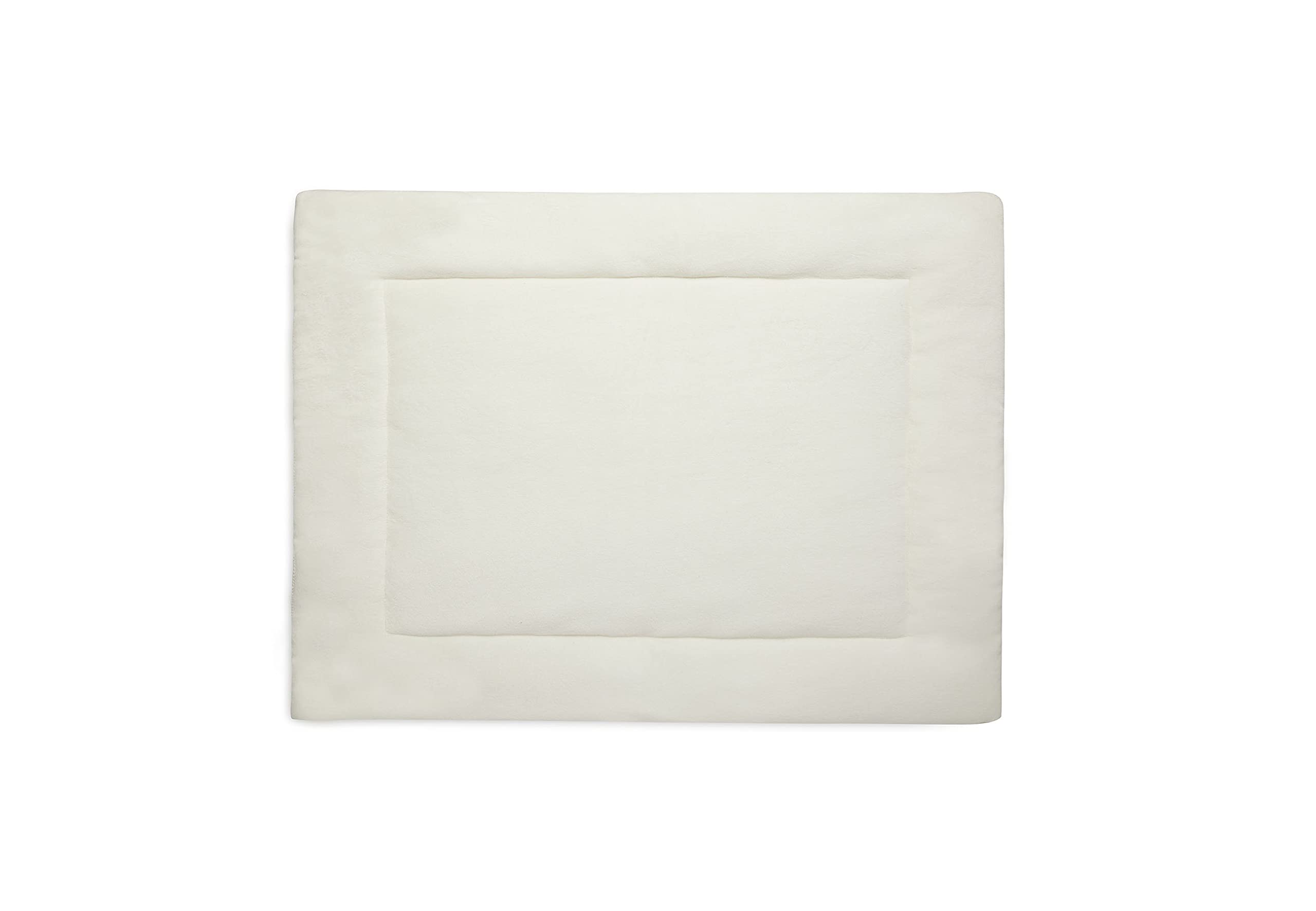 Jollein Krabbeldecke für Baby - Basic Knit, Ivory - Laufgittereinlage - 75x95 cm - Spieldecke Baby - Elfenbeinfarben