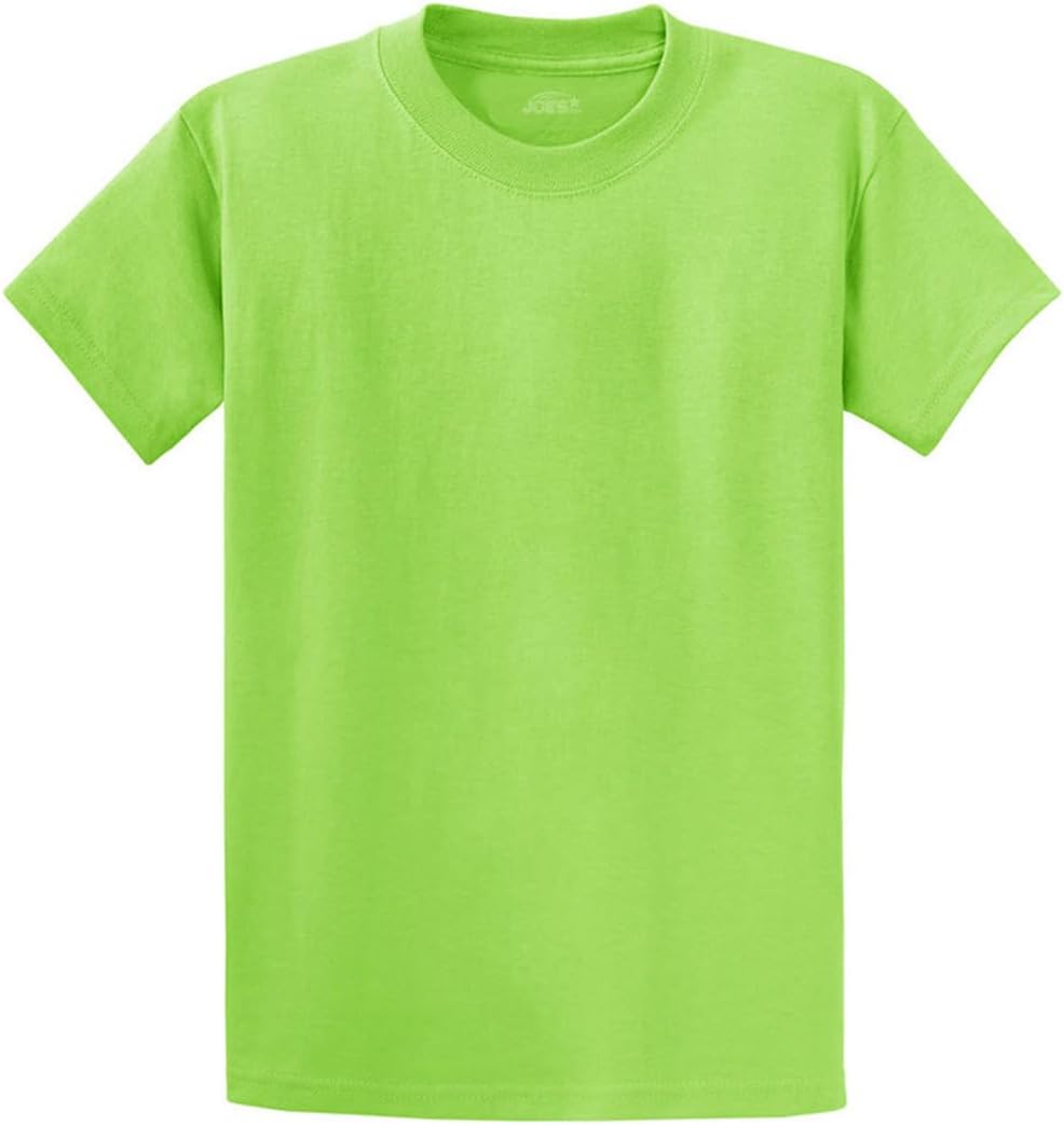Joe's USA Men's Tall Heavyweight Cotton T-Shirts-2XLT-Lime