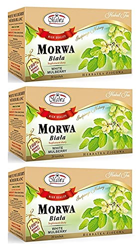 Malwa Herbata Ziolowa - Morwa Biala (White Mulberry Tea), Poland, Pack of 3, 40 g/1.41 oz