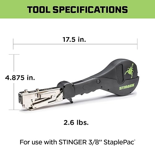 Miniatura 2 de CH38-2 - Martillo de grapas con tapa y dos unidades de grapas, tapas de 1 pulgada, grapas de 38 pulgadas para revestimiento de techos, envoltura
