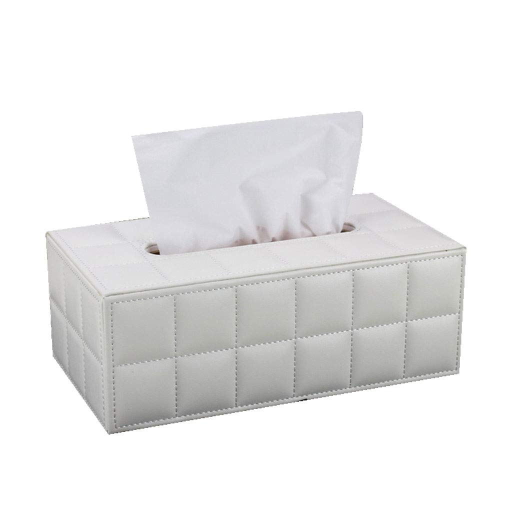 GLigeT Tissue Box Holder Black Leather Tissue Box Holder Rectangular Napkin Holder Household Tissue Box Creative Car Office Tissue Storage Box Tissue Holders (Color : B)