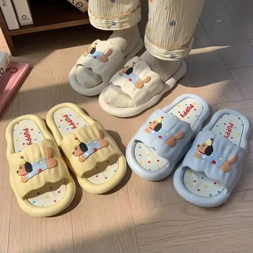 Casiler 1 Paar Hausschuhe Cartoon-dackel-Motiv, rutschfest, Für Badezimmer, Dusche, Sandalen, Studentenwohnheim, Hausschuhe, Dackel-Schuhe