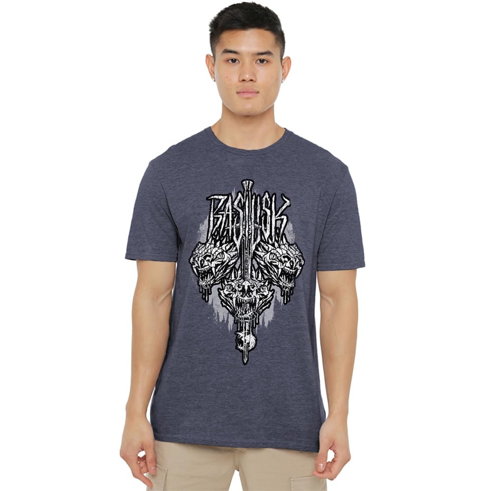 The Witcher - Basilisk Unisex T Shirt, Heather Navy, XXX-Large