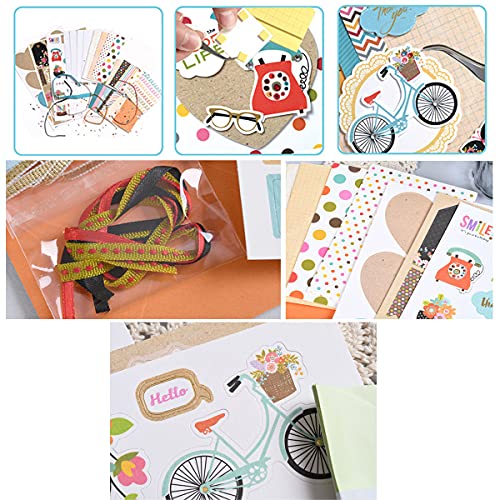 Huralona Handmade DIY Greeting Card Kits includes 16 Blank Cards 16 Colorful Envelopes with Decoration Accessories for Craft Birthday Thanksgiving Christmas Wedding Invitation Card Making Green