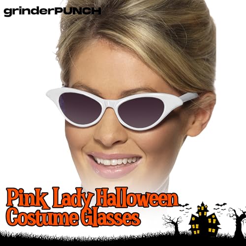 grinderPUNCH Women's Cateye Sunglasses Celebrity Style White2