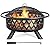 Yaheetech Fire Pit 36in Outdoor Wood Burning Fire Pits Wood Large Fire Bowl for Outside BBQ Bonfire Patio with Mesh Spark Screen, Poker and Rain Cover