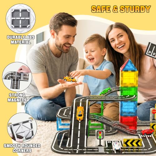 Road Magnetic Tiles for Kids DROPS TO - image 5