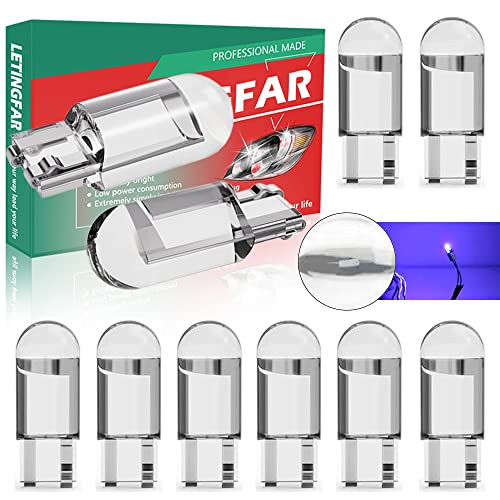 194 Led Bulb Blue Pack Of 10, T10 Led Bulb, 168 2825 W5W T10 Wedge Cob Led Replacement Bulbs Error Free For Car Dome Map Door Courtesy License Plate Lights #TOP20