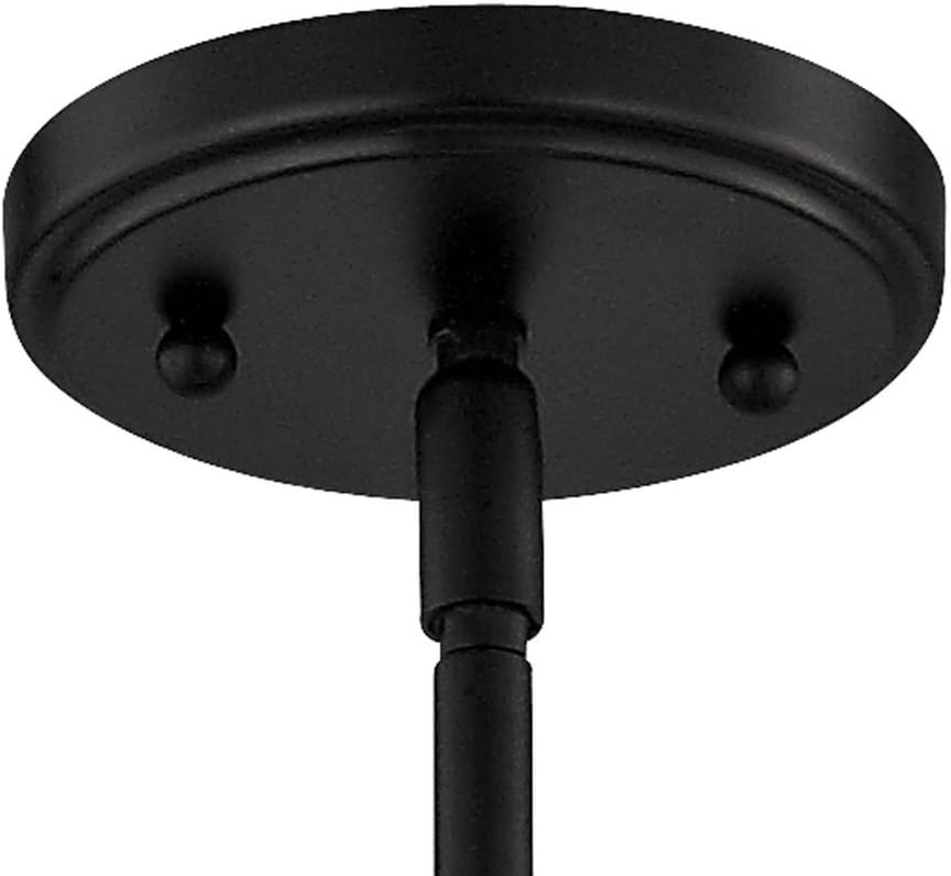 Seeded Glass Black Pendant Light 13-Inch Wide